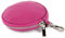 modamoda de P10 / P08 Damen Leder Rauleder Geldbörse Münzgeldbörse Taschenanhänger ø 11,5 cm handmade in Italy, Farbe:Pink