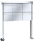 RENZ/Prisma / 5er Freistehende Briefkastenanlage Standbriefkasten / V4A-Edelstahl/Volumen 17 L/mit Fußplatten/Dein-Briefkasten.de