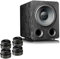 SVS PB-1000 Pro Ported 12-Inch Subwoofer Bundle SoundPath Subwoofer Isolation System (4-Pack) - Black Ash