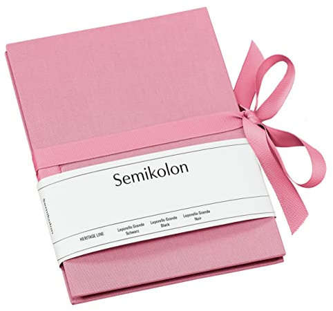 Semikolon 364052 Leporello Grande A5 15 x 21 cm - 14 Fotos 13 x 18 cm - Ziehharmonika-Fotobuch - flamingo pink
