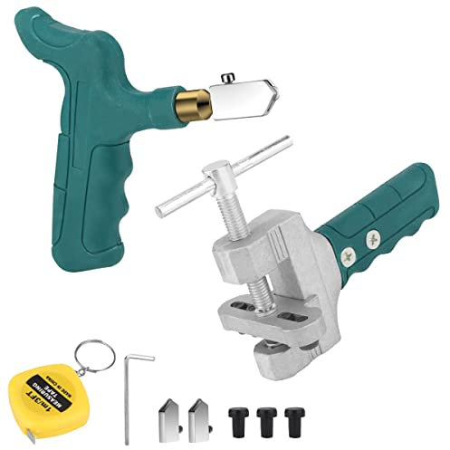 Taglia Vetro per Bottiglie Taglia Piastrelle Tagliavetro, Set Di 9 Pezzi Tagliavetro Professionale Diamante Kit Utensili, Per Utensili da Taglio per Specchi, Finestre e Pallet