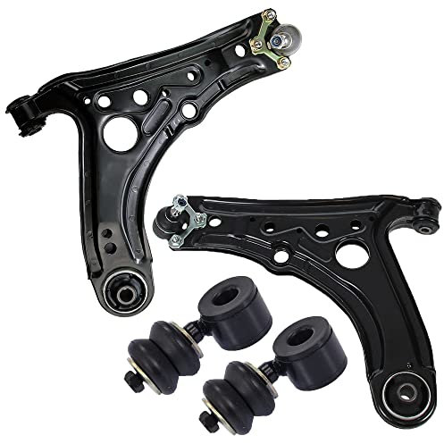 BESTPRICE 2x Querlenker Vorderachse links & rechts, 2x Koppelstange vorne Kompatibel mit SEAT AROSA (6H1), VW LUPO I (6X1, 6E1), POLO (6N2)