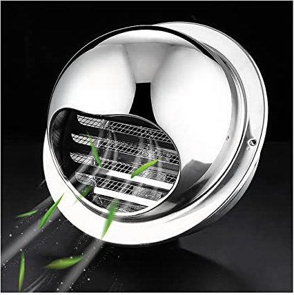 Ø50-300mm,Grille d'Aération Ronde Hotte,Grille de Ventilation,Bouchon Rond en Acier Inoxydable 304,Grille Inox,Grille de Hotte Intempéries,Aeration,Durable,Respirant (50mm/1.96in)