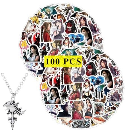 GTOTd Role-Playing Game Stickers (100Pcs with Necklace Decor) Cartoon Gifts Merch Party Supplies Vinyl Stickers Guitar Laptop Luggage Water Bottle Decals for Teens