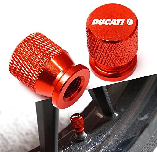 CZITAE Motorrad Reifen Staubschutzkappe Aluminium Motorrad Luftventilkappen Ventil Staubkappen Ventilkappen, für Ducati Monster 821 696 795 797 2013-2016 2017 2018 2019 ReifendekorationszubehöR