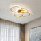 Becailyer 76W Moderner LED-Kronleuchter, 4-Ring Unterputz-Deckenleuchte, runde Acryl Deckenleuchte für Wohnzimmer, Schlafzimmer, Esszimmer, 6000K
