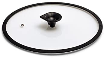Coperchio in Vetro Temperato 36 cm Luchetti K360 - Coperchio per Padelle e Pentole da 36 cm con Bordo in Silicone Perfetta Aderenza
