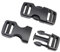 BAIWOAK Seitliche Schnalle, 15 mm, robuste Kunststoffschnalle, Schnappverschluss, Clips, Ersatzschnallen für Armband, 15 mm (2 Sets), Schwarz