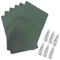 Medifier 6 Pack PVC Heavy Duty Inflatable Boat Repair Patch Kit with Glue 185mm*125mm Rubber Boat Waterproof Patches Adhesive Repair Accessory Kit for Inflatable Boat Canoe Kayak Green