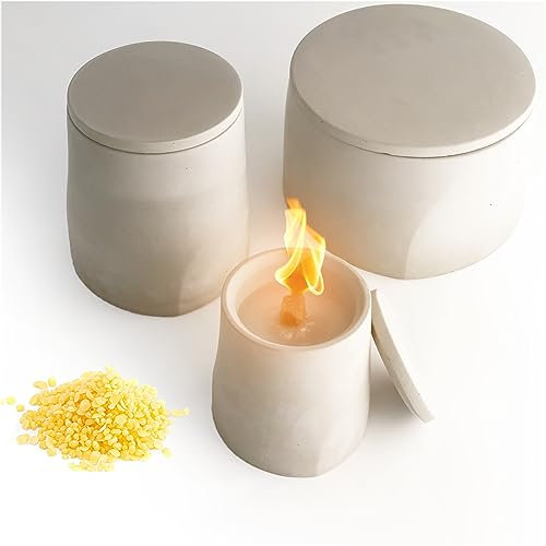 Betolz® CLARUS Design Kerzenfresser für Kerzenreste verwerten/Dauerkerze/Schmelzlicht Outdoor für Wachsreste mit Dauerdocht - S/M/L im Set