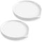 vancasso Lot de 2 repose-cuillère étoilés en céramique de 14 cm pour dessus de cuisinière, porte-cuillère pour comptoir de cuisine, résistant à la chaleur et passe au lave-vaisselle, blanc