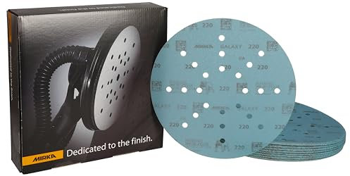 Mirka Galaxy Schleifpapier 225mm Klett Korn 220 / für Langhalsschleifer / 25 Stk Schleifscheiben