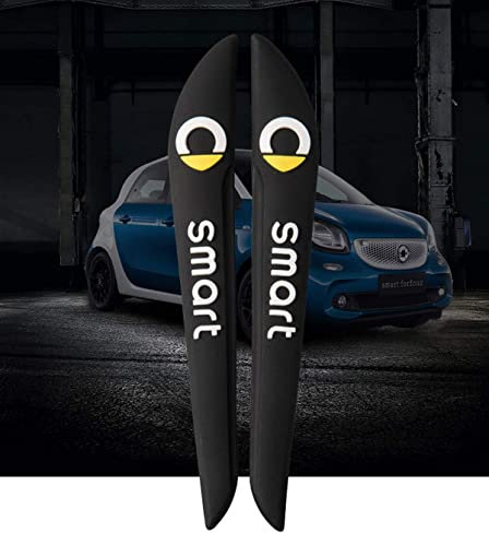 HEYCE 2 Stück Autotür Anti-Kollision Schutz Aufkleber für Smart 450 451 453 Fortwo Forfour Außendekoration Streifen Trim, Schwarz