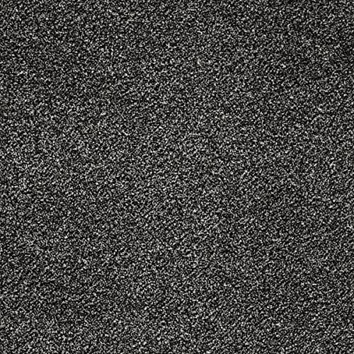Velours Auslegware schwarz anthrazit Kräuselvelours Teppichboden für Wohnzimmer und Schlafzimmer Teppich Meterware 4 und 5 m breit (4 m x 9 m)
