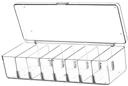 MERIGLARE Sammelkarten Deck Box, Acryl Kartenbox, Aufbewahrung, Langlebig, Transparent, Organizer, Sport, 26cmx10cmx7,5cm