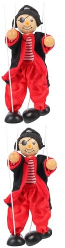 TOYANDONA Bekannte Bauchrednerpuppen 2st Marionette Für Kinder Puppen Für Kinder Spielset Für Kinder Erwachsene Puppe Erwachsenenpuppe Für Jungs Clown-Puppen Kinderspielzeug Bauchredner Den Stoff