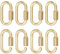UNICRAFTALE 6Pcs Alloy Oval Screw Carabiner Lock Charms Light Gold Oval Screw Locking Keychains Carabiner Clasp Metal Keychain Clip Hook Quick Link 33.5x9.5mm for Necklaces Keychain Jewelry Making