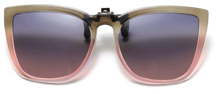 Long Keeper Clip Occhiali da Sole Donna Occhi di Gatto Occhiali da Sole Polarizzati Lenti da Sole Sovrapponibili a Occhiali da Vista per Guida Pesca, 52MM