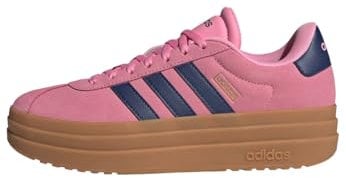 adidas Women's VL Court Bold Shoes, Bliss Pink/Dark Blue/Gold Metallic, 6 UK