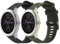 ELUTENG Lot de 2 Bracelet Compatible avec Garmin Forerunner 245/645/Vivoactive 3, 20mm Bracelet en Silicone de Rechange pour Garmin Venu/Venu SQ/Venu 2 Plus/Vivomove HR Smart Watch, Noir et Vert armée