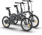 ADO E-Bike 2 × Air 20S E-Fahrrad Faltbar, klapprad Riemenantrieb,City Bike, 1 Gang, Hintermotor, ebike Damen/Herren,StVZO,ADO Smart APP,3,5-Zoll-IPS-Display (Gray)