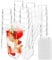 Wnqou 90ml/3oz Tazas de Postre Transparentes, 50Pcs Tazas de Postre Cuadradas de Reutilizables, Mini Tazón Transparente para Servir Aperitivos, Postres, Mousses, Budines, Fiestas