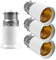 4PCS B22 to E27 Light Bulb Converter,Bayonet to Screw Bulb Adaptor, Light Bulb Adapter Screw Fit to Bayonet, B22 to E27 Adapter, Screw to Bayonet Bulb Adaptor for Incandescent, LED, CFL Bulbs