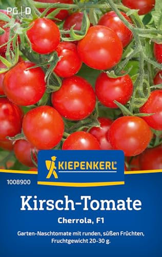 Kiepenkerl Kirsch-Tomatensamen Cherrola 1008900 - Garten- Naschtomate - runde & süße Früchte - 20-30g - Saatgut, Samen Gemüse, Tomatenpflanzen