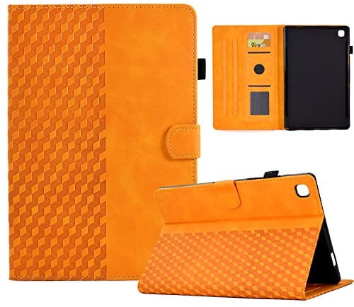 Coque Compatible avec iPad 10,2 Pouces 9ème/8ème/7ème Génération 2021/2020/2019, Étui Housse Smart Cover avec Réveil/Veille Auto Aussi pour iPad Air 3/Pro 10.5 Pouces 2017/2019, Orange
