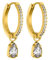 Purelei® Elegante Vintage-Creolen für Frauen – 18K vergoldet, Zirkonia-Tropfen, Edelstahl (15,6 mm) - Schmuck für Frauen (Gold)