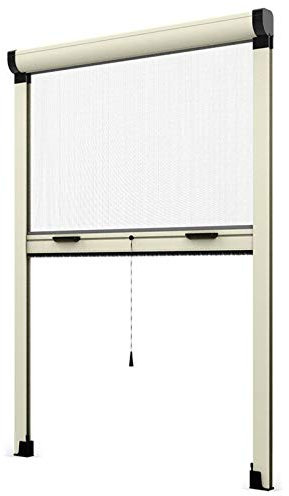 La zappa Mosquitera enrollable vertical para puerta/ventana de aluminio (marfil, 120 x h 250 cm)