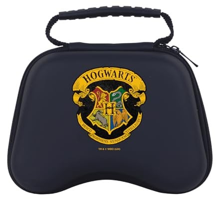Head Case Designs Offizielle Harry Potter Hogwarts Abzeichen Und Figuren Hart Tragetasche Hülle kompatibel mit PS5 DualSense & Xbox Controller