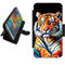 Tiger Phone case For Apple iPhone/For Samsung Galaxy/For Google Pixel phone cover wallet Silicone rubber holder flip case, PU leather, card slots. Phone cover TIG1 Gift Novelty Black