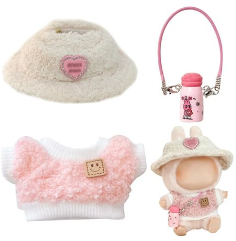 TYXHXTF pop-La-bu-bu Plush Cute Doll Clothes, bubu Puppenkleidung, Passende Kleidung für Die bu-bu-Plüsch Toy, 17 cm Große Kleidung für La-pu-bu Puppe, La-bu Kleidung Plüsch
