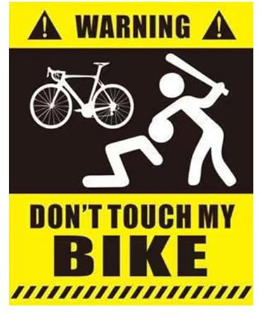 Dont Touch My Bike-Aufkleber – sonnenbeständiger Vinyl-Aufkleber, wetterfestes Etikett, lustiges Motorrad-Zubehör | Einfach anzubringender Aufkleber für Roller-, Auto-, Helm- oder Garagendekoration