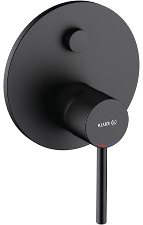 KLUDI BOZZ Unterputz Wannenfüll- und Brausearmatur (387593976), Einhebelmischer, Mattschwarz, PUSH&SWITCH Umstellung, für SLIM.BOXX 88022, 28 l/min
