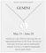 Philip Jones Gemini Zodiac Star Sign Disc Halskette Erstellt mit Zircondia® Kristallen