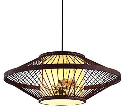 GZZ Deng Home Outdoor Lighting Pendant Light Shade Industrial Hanging Ceiling Lamp Chandelier Flying Saucer Chuk Braided Black 500X200Mm Living Room Restaurant Bedroom Lighting