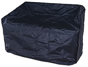 MaximaVida Schwarze Schutzhülle für Gartenbank London 180 cm bis 200 cm - 600 Gramm schwere Ausführung