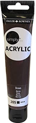 Daler Rowney Simple Acryl, 75 ml, Braun