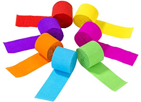 Talking Tables RAIN-STREAMER Regenbogen Papier Luftschlangen (7Pk), Paper, Verschiedene Farben