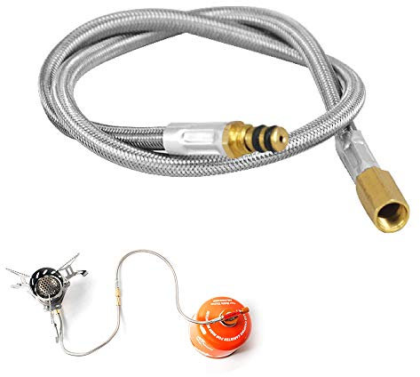 Lixada Adaptateur de poele a gaz pour Tuyau de rallonge de 44cm pour Reservoir de Bouteilles de Camping en Plein air