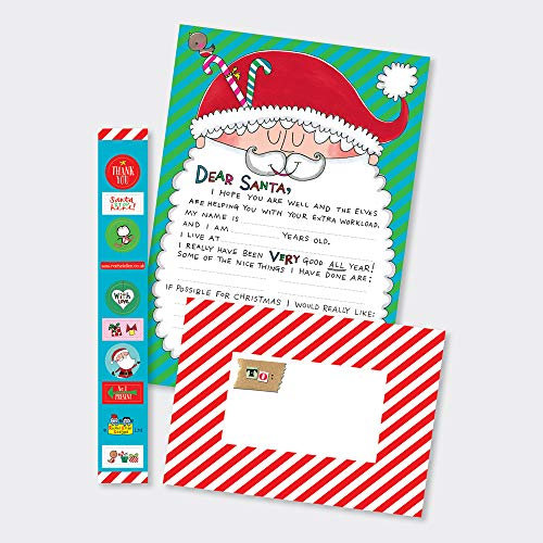 Rachel Ellen Brief an den Weihnachtsmann, Briefpapier, Umschläge & Aufkleber Set