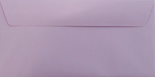 100 / Briefumschläge/Flieder/Din lang / 11 x 22 cm/mit Haftstreifen/Grammatur 120 g/m²