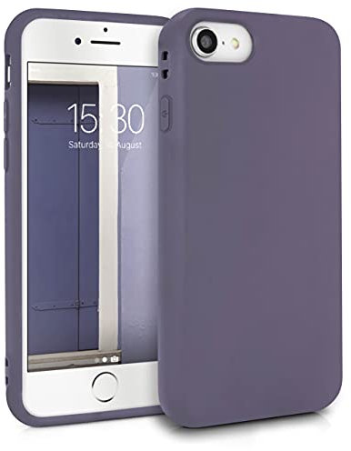 MyGadget Cover per iPhone SE 2022 | 2020 | 7 | 8 - Custodia Protettiva in Silicone Morbido – Case TPU Flessibile - Ultra Protezione Antiurto - Viola Scuro