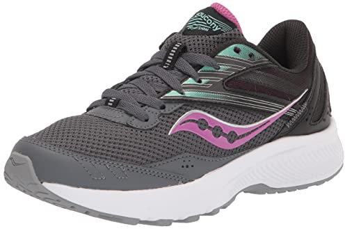 Saucony Damen Cohesion 15 Laufschuh, Shadow/Razzle, 40.5 EU
