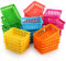 DEAYOU 24 Pack Classroom Storage Baskets, Small Plastic Baskets for Organizing, Colorful Storage Trays, Crayon Pencil Containers Organizer Bins for Desk, Drawer, Home, Office, 15.5 x 12 x 6 cm