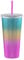 ALINK Studded Tumbler with Lid and Straw, Reusable Cup with Straws Lids, Plastic Water Bottle, Iced Coffee Travel Mug Cup - Rainbow