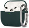 KOKOKA Silikon Hülle Kompatibel mit AirPods 3 Case und Schutzhülle für AirPods 3rd Generation 2021, Stoßfeste Weiche Dünne Case für Airpods 3 Mit Karabiner, Front-LED Sichtbar, Dark Green