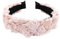 axy Haarreif mit Blumenkranz Look Wunderschön Vintage Look zur Hochzeit Stirnband Haarschmuck Damen Haarreifen HRBLU1 (Altrosa)